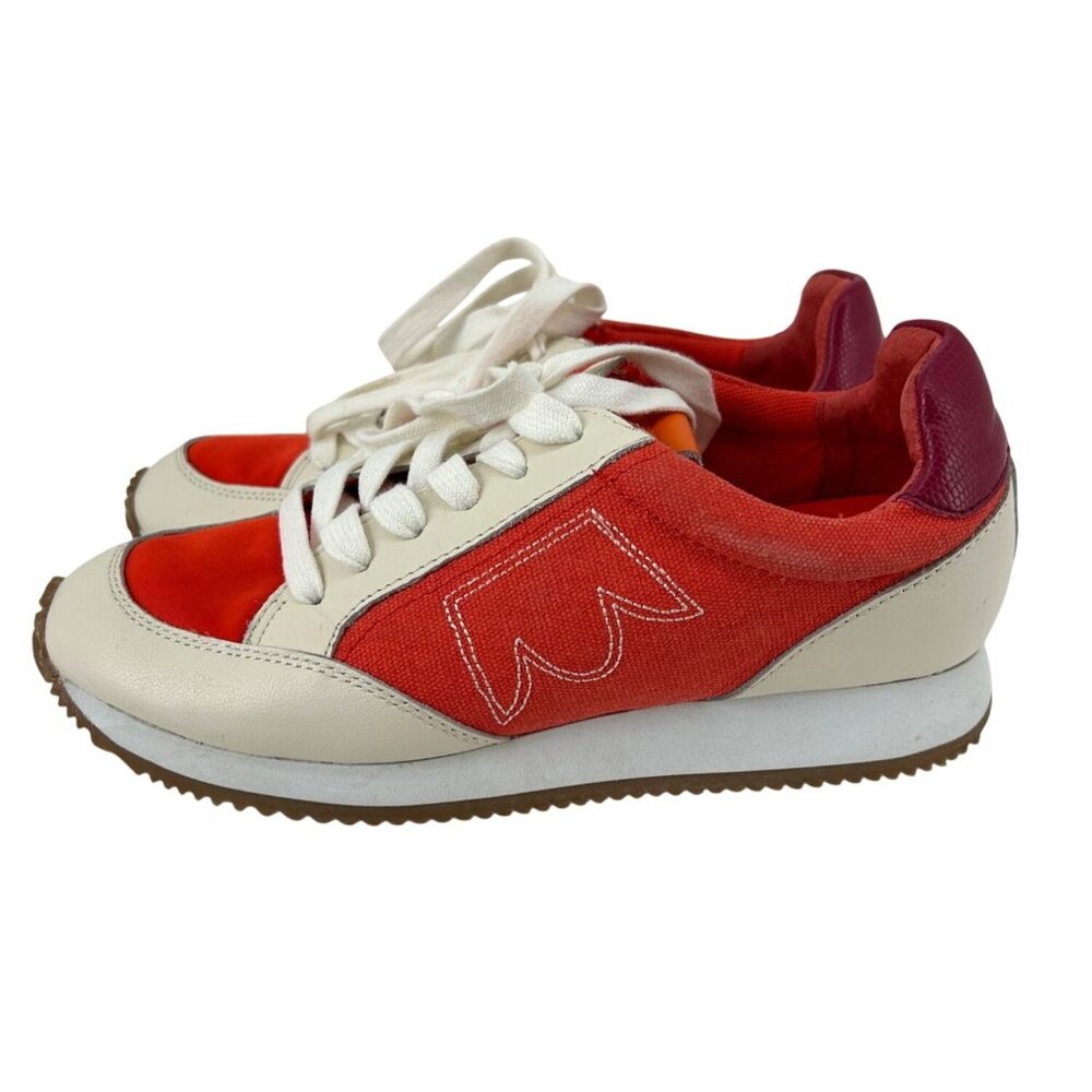 Birdies The Roadrunner Sneakers Womens 7 Orange Ivory - Picture 3 of 9